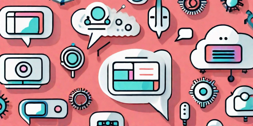 A digital chatbot symbol in the form of a speech bubble