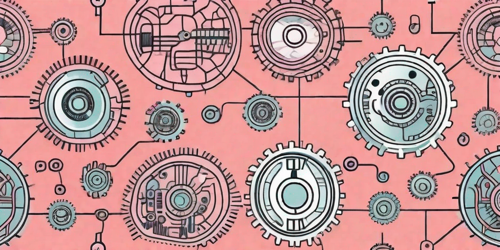 A robot brain with various gears and circuits