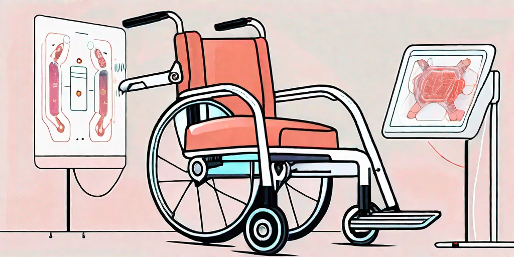 A futuristic wheelchair equipped with various high-tech devices