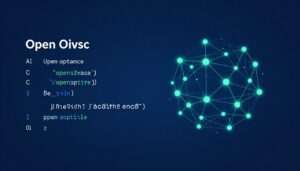 Open source AI technology concept illustration