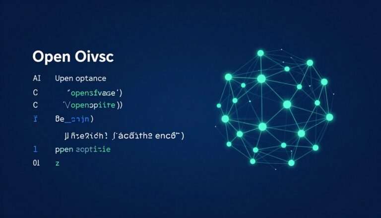 Open source AI technology concept illustration